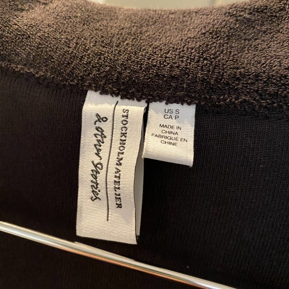 & Other Stories Boxy Terry Shirt Black (Part of a set) - Picture 6 of 9